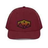 Mountain Sunset snapback Hat maroon | Crag Life